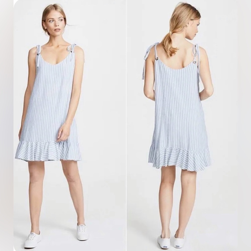 Rails Diana Sicily Stripe Flounce Dress in Blue, White Size Small